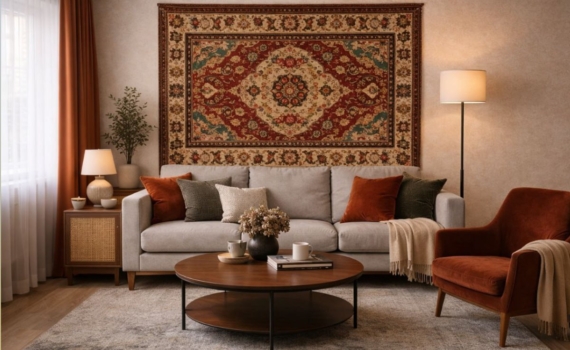 Бабушкин ковер на стене — новый тренд: винтажные вещи стали символом стиля в 2026 году Бабушкин ковер на стене — новый тренд: винтажные вещи стали символом стиля в 2026 году